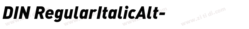 DIN RegularItalicAlt字体转换